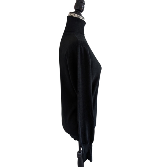 Jolie Sweater Womens Medium Roll Neck Elevated Basic Cashmere Black Long Sleeves - Picture 4 of 10